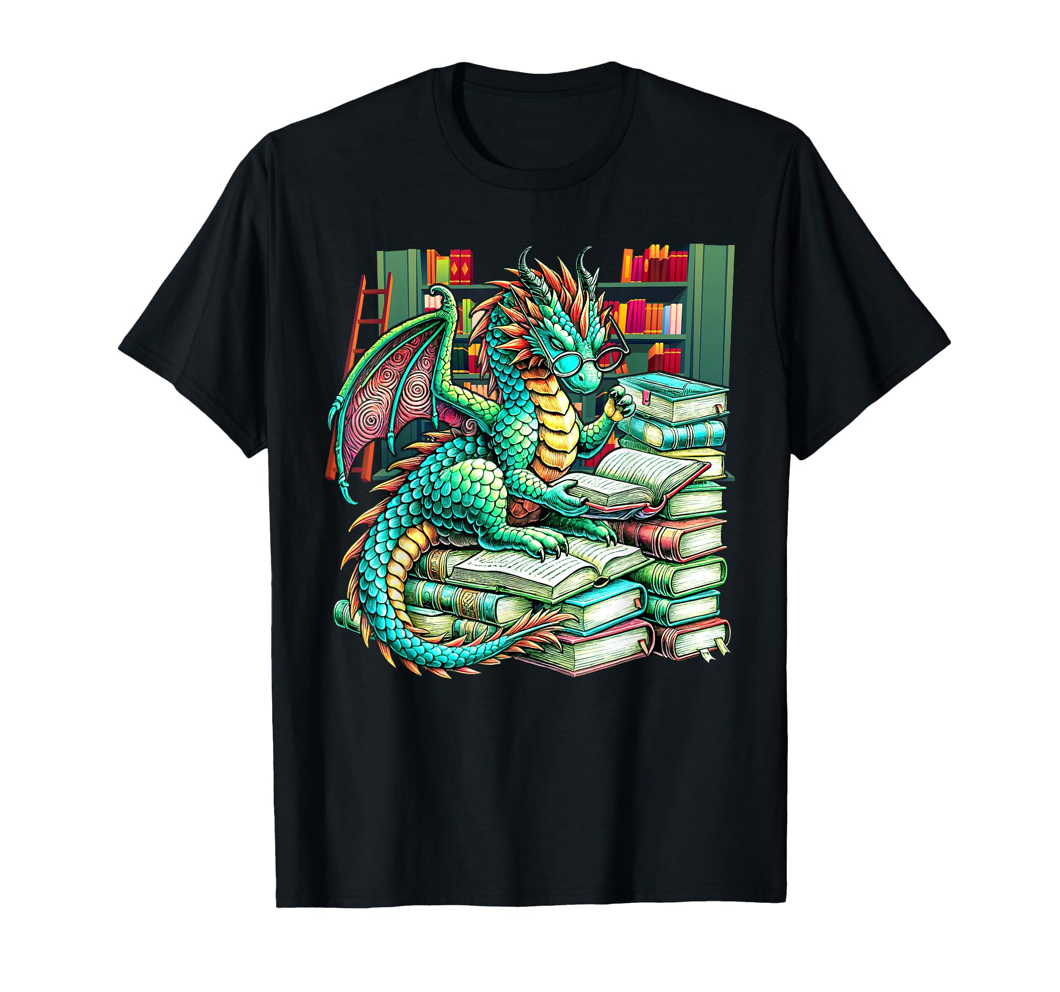 Dragon Reading Book T-Shirt - Streetwear Style Men Women - T-Shirt, Sweatshirt, Hoodie