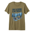 Dog Sledding Is My Therapy Husky Dog T-Shirt - Aesthetic Graphic Unisex - T-Shirt, Sweatshirt, Hoodie