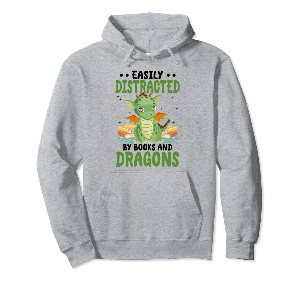 Book Nerd Easily Distracted Books Hoodie - Streetwear Style for Adults - T-Shirt, Sweatshirt, Hoodie