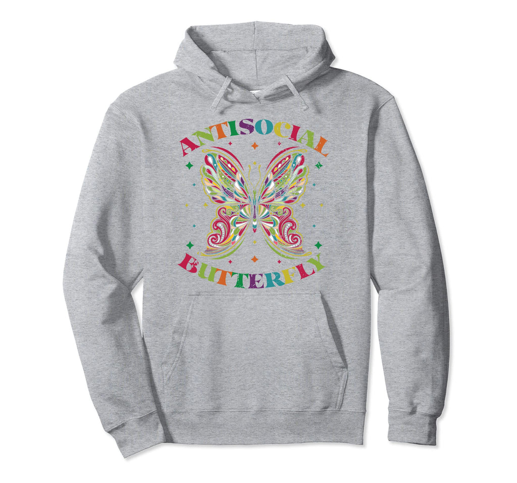 Antisocial Butterfly Hoodie - Casual Everyday Wear Unisex - T-Shirt, Sweatshirt, Hoodie
