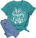 LAZYCHILD Women Easter Teacher Shirts: Funny Treat All with Kindness T-Shirt Bunny Rabbit Tee Tops - T-Shirt, Sweatshirt, Hoodie
