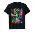 Magical And Funny Lover Book Dragon T-Shirt - Trendy Graphic for Adults - T-Shirt, Sweatshirt, Hoodie