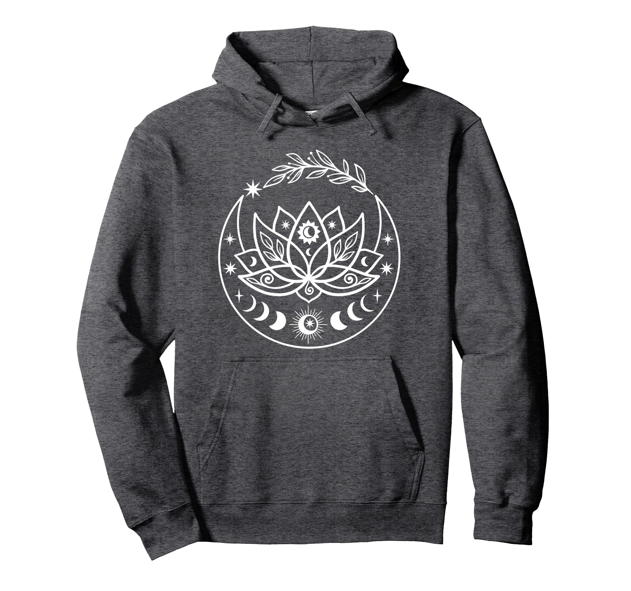 Celestial Moon Lotus Flower Yoga Hoodie - Graphic Print Men Women - T-Shirt, Sweatshirt, Hoodie