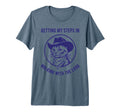 Getting My Steps Walking Lord Cat Tri T-Shirt - Custom Art Print Men Women - T-Shirt, Sweatshirt, Hoodie