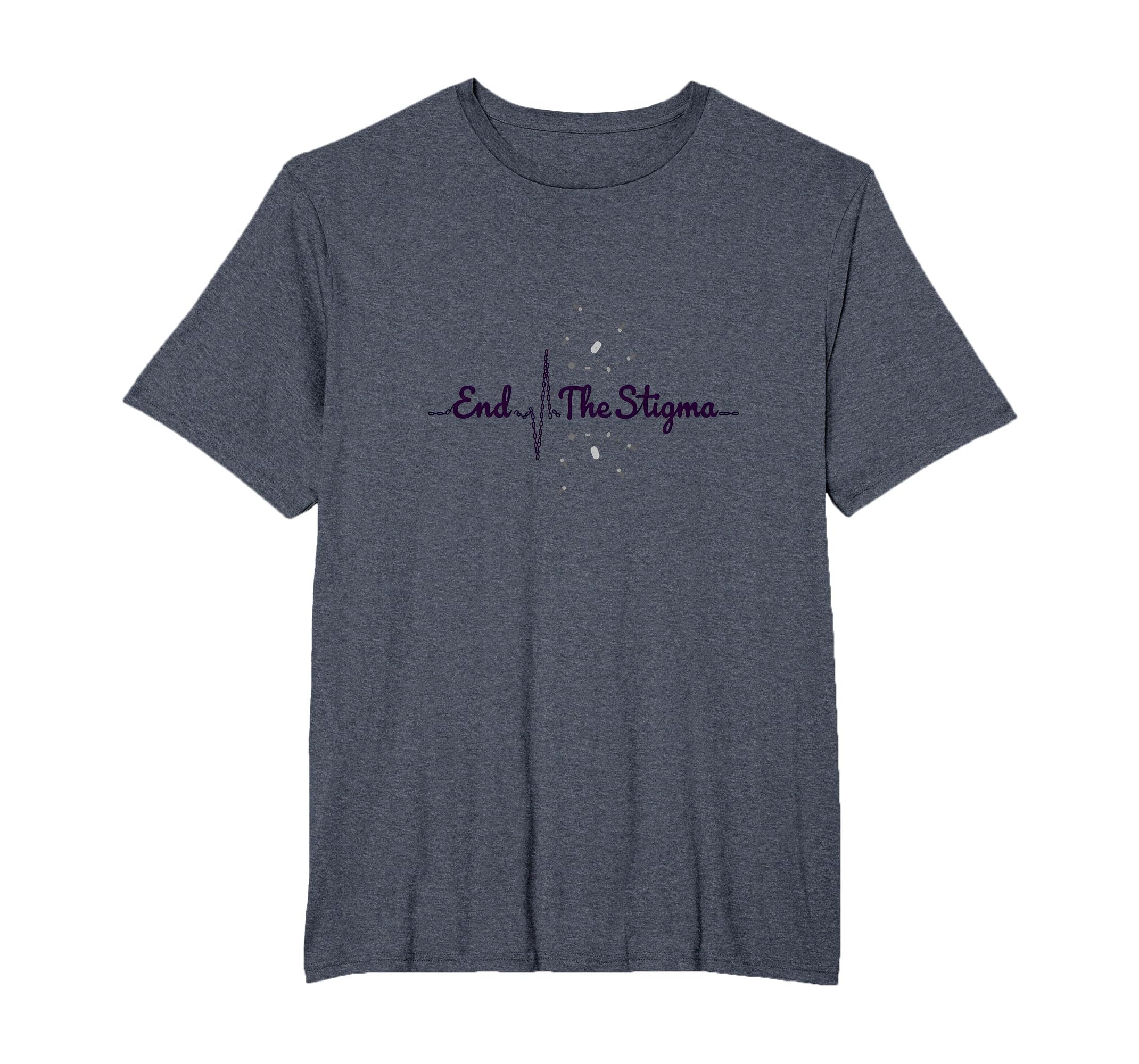 End Stigma Mental Health Awareness T-Shirt - Fun Novelty Design Unisex - T-Shirt, Sweatshirt, Hoodie