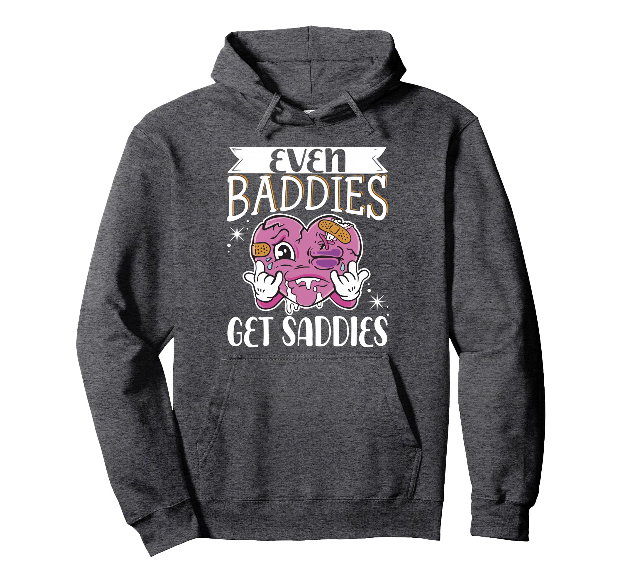 Bad Sad Baddie Mental Health Self Care Hoodie - Minimalist Print Unisex - T-Shirt, Sweatshirt, Hoodie