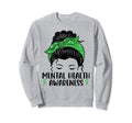 Messy Bun Mental Health Gift Sweatshirt - Aesthetic Graphic for Adults - T-Shirt, Sweatshirt, Hoodie