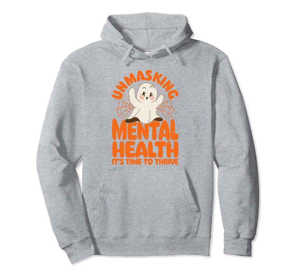 Mental Health Unmasking Mental Health Hoodie - Custom Art Print for Adults - T-Shirt, Sweatshirt, Hoodie