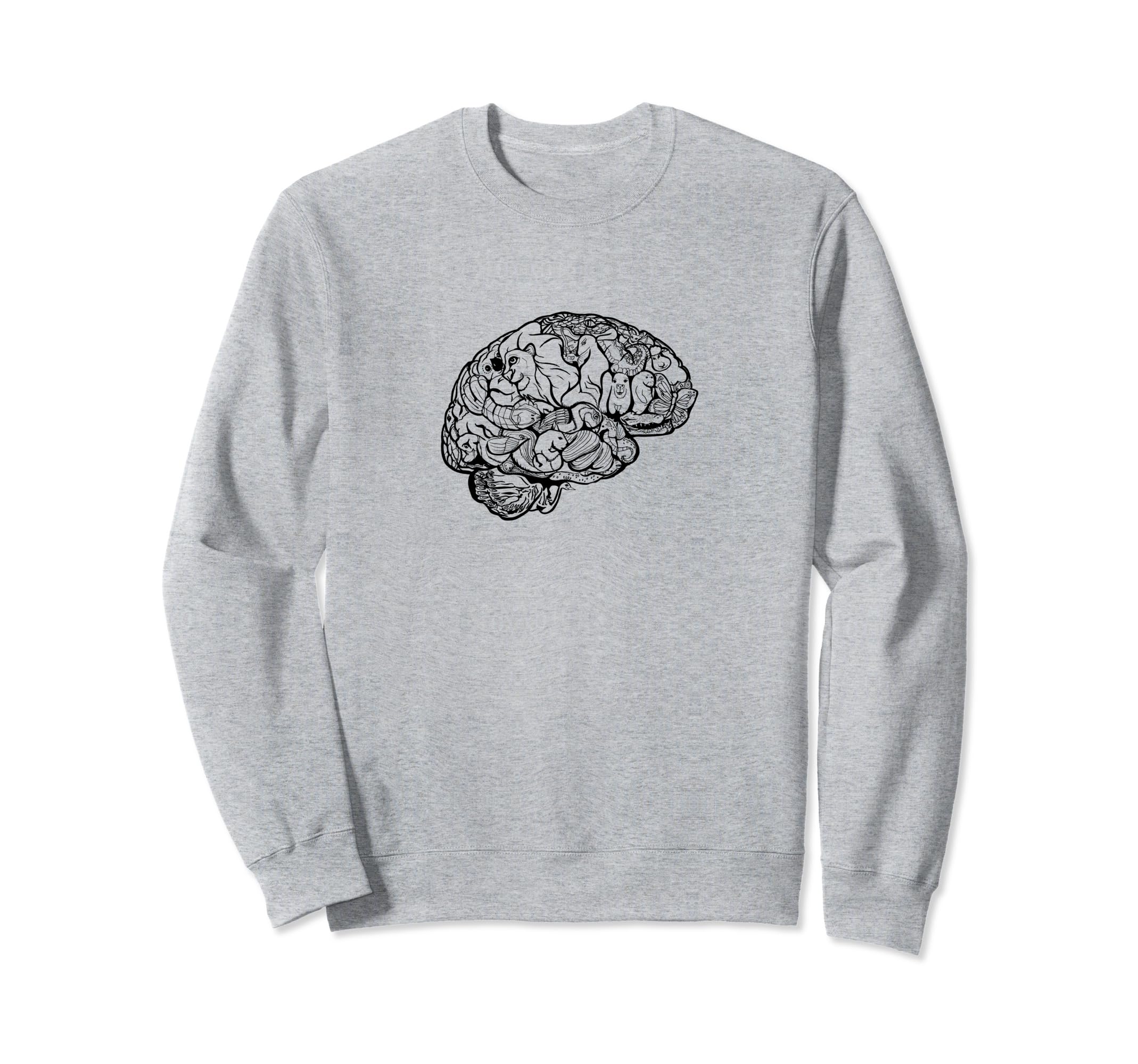 Creative Brain Animal Designer Sweatshirt - Graphic Print for Adults - T-Shirt, Sweatshirt, Hoodie