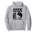 Yin Yang Seek Balance Mind Heart Hoodie - Minimalist Print for Adults - T-Shirt, Sweatshirt, Hoodie