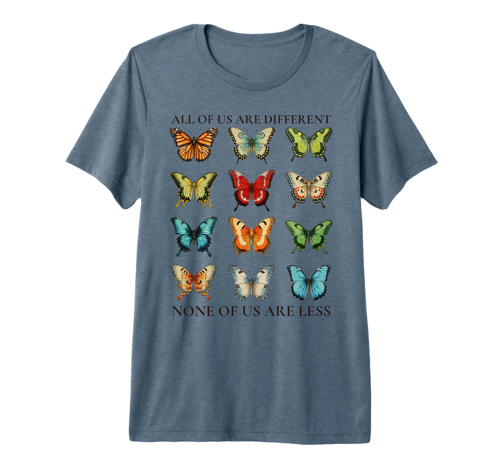All Us Are Different None Us Are Less T-Shirt - Minimalist Print Men Women - T-Shirt, Sweatshirt, Hoodie