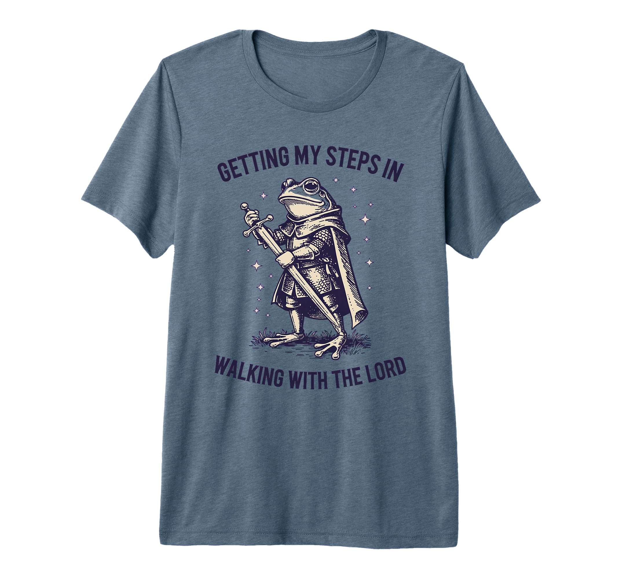 Getting My Steps Walking Lord Frog Tri T-Shirt - Unique Graphic for Adults - T-Shirt, Sweatshirt, Hoodie