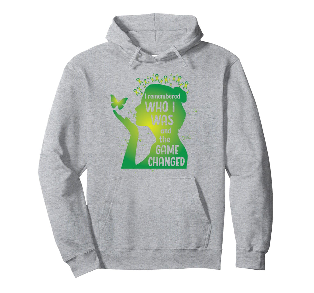 Butterfly Green Ribbon Mental Health Hoodie - Unique Graphic Unisex - T-Shirt, Sweatshirt, Hoodie