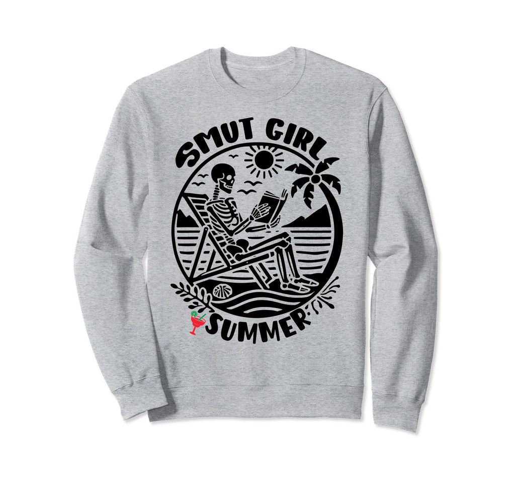 Smut Skeleton Reading Book Summer Sweatshirt - Streetwear Style for Adults - T-Shirt, Sweatshirt, Hoodie