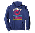 Service Dog Human Emotional Support Crew Hoodie - Graphic Print Unisex - T-Shirt, Sweatshirt, Hoodie