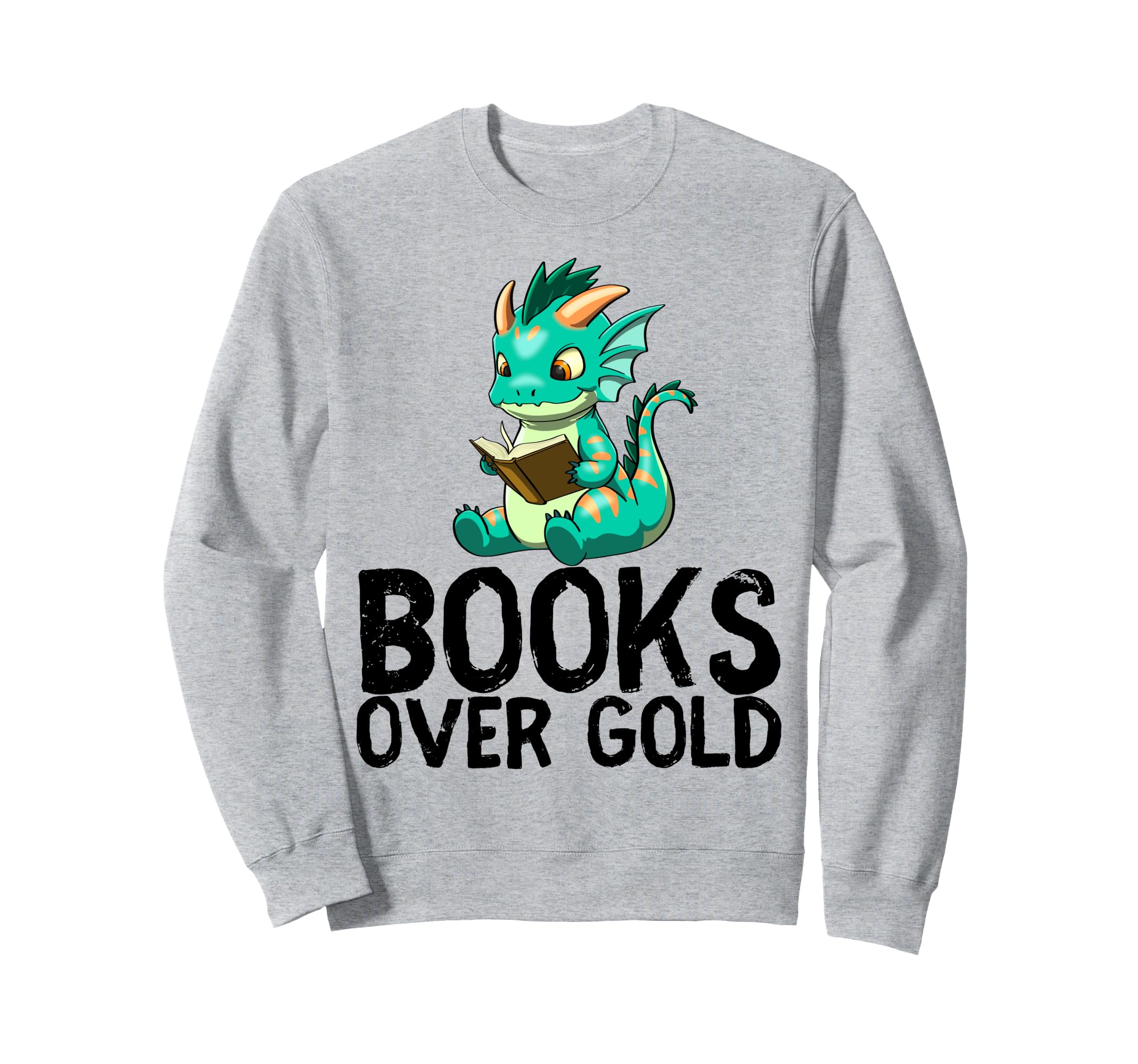 Dragon Reading Book Worm Nerd Sweatshirt - Streetwear Style Men Women - T-Shirt, Sweatshirt, Hoodie