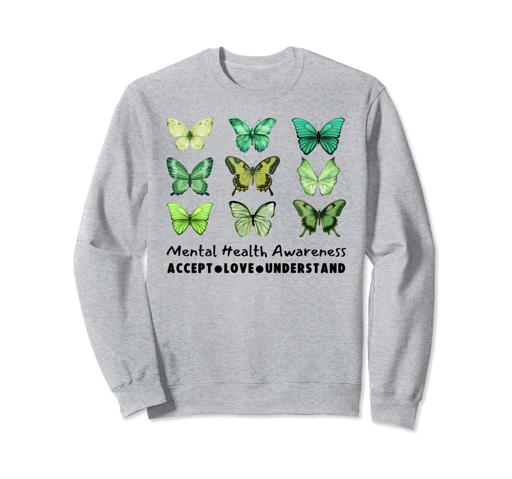 May We Wear Green Butterfly Sweatshirt - Aesthetic Graphic Men Women - T-Shirt, Sweatshirt, Hoodie