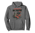 Overstimulated But Festive Funny Hoodie - Minimalist Print Men Women - T-Shirt, Sweatshirt, Hoodie