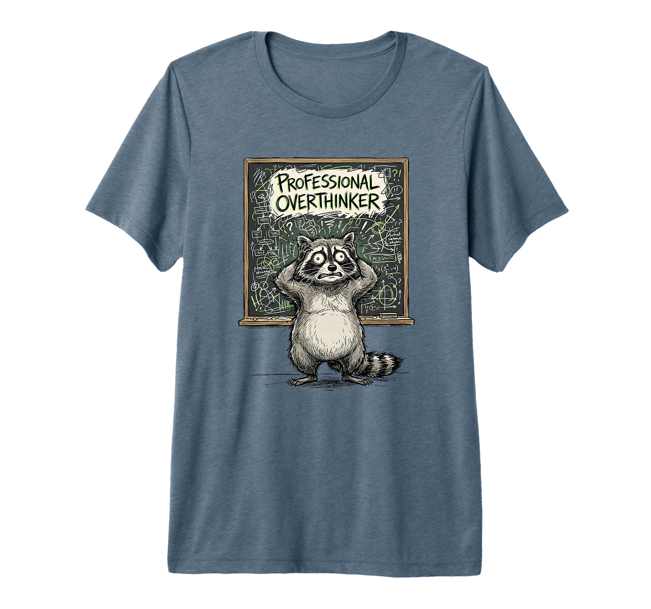 Professional Overthinker Funny Raccoon T-Shirt - Trendy Graphic Men Women - T-Shirt, Sweatshirt, Hoodie