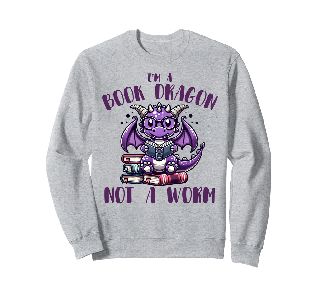 Funny Dragons Reading Im Book Sweatshirt - Custom Art Print for Adults - T-Shirt, Sweatshirt, Hoodie