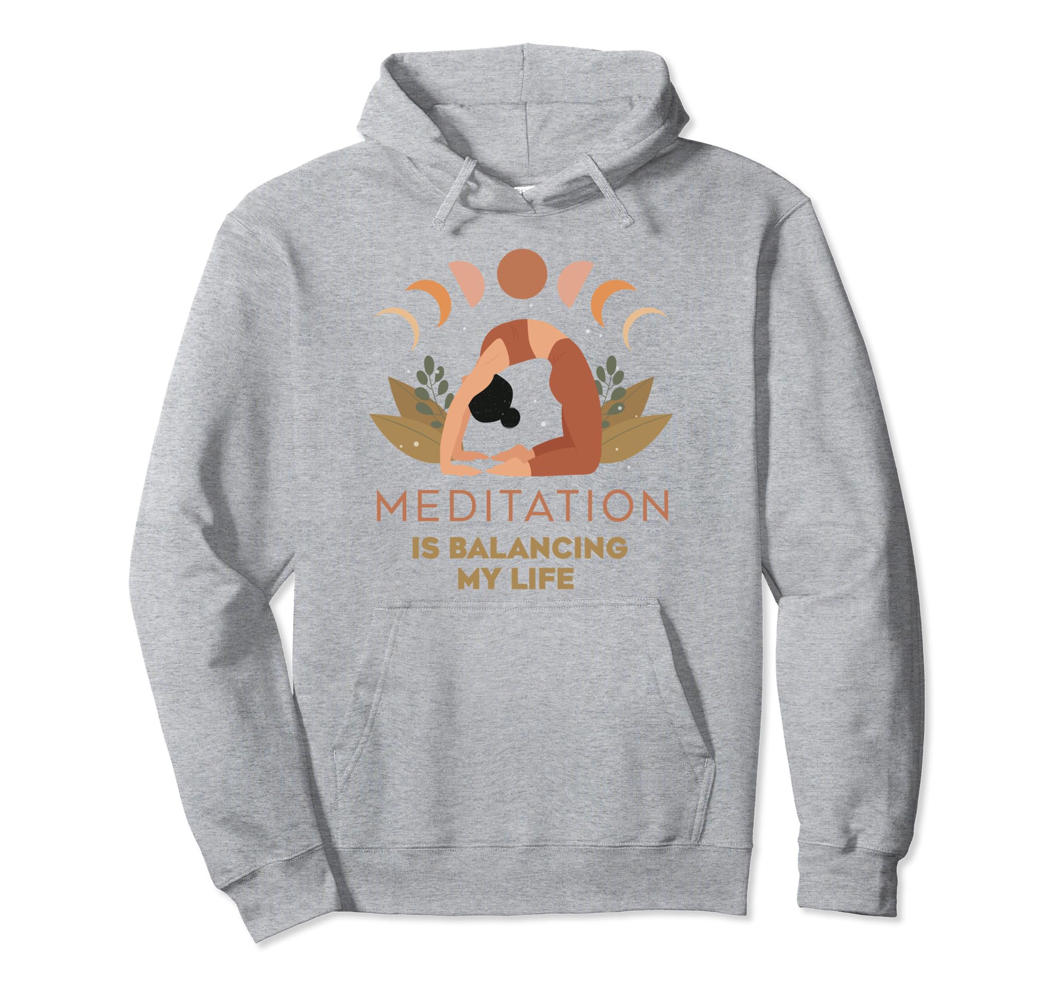 Meditation Is Balancing My Life Hoodie - Aesthetic Graphic Men Women - T-Shirt, Sweatshirt, Hoodie