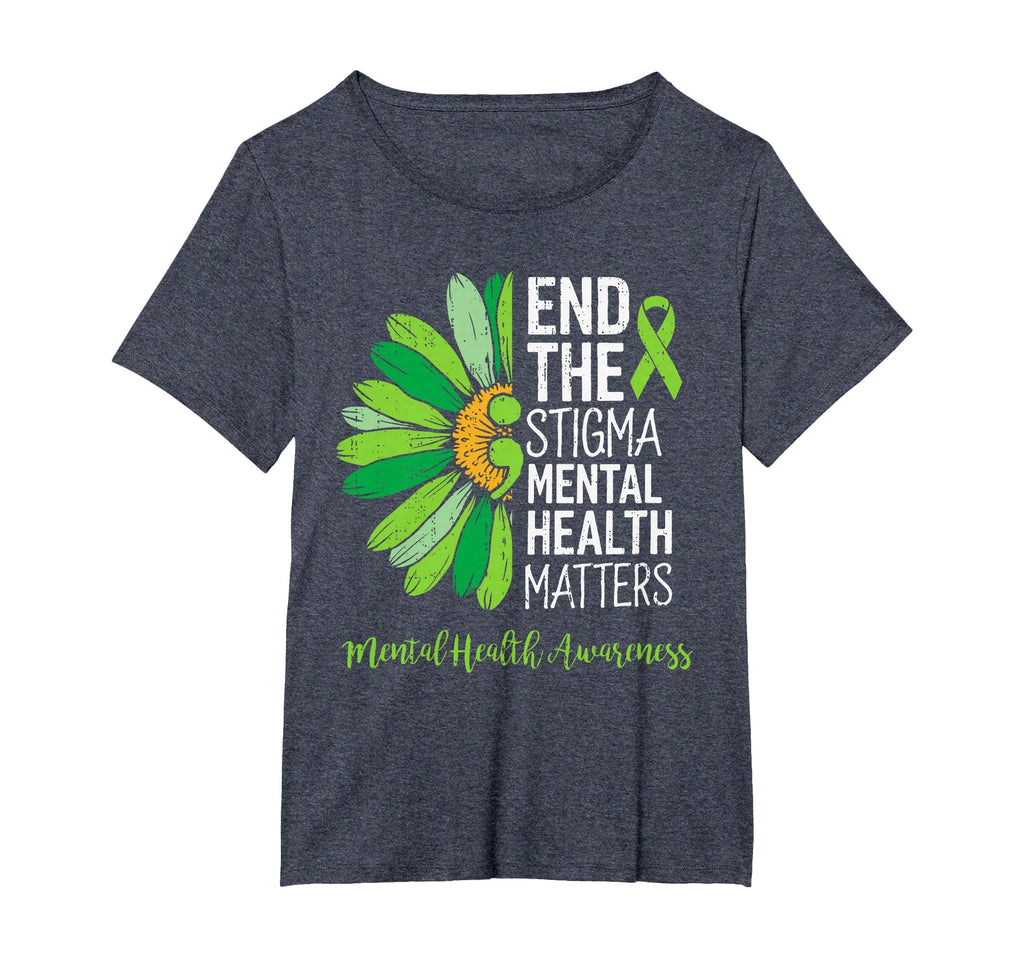 End Stigma Mental Health Matters Awareness T-Shirt - Graphic Print Unisex - T-Shirt, Sweatshirt, Hoodie