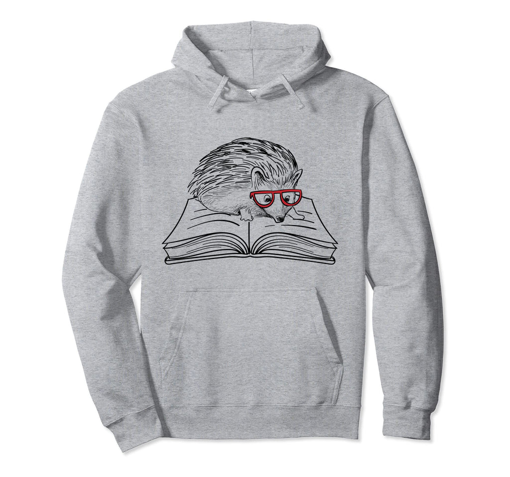Hedgehogs And Books Literature Forest Hoodie - Unique Graphic Men Women - T-Shirt, Sweatshirt, Hoodie