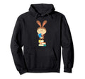 Nerd Mouse Over Stack Books Funny Hoodie - Casual Everyday Wear Men Women - T-Shirt, Sweatshirt, Hoodie