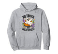 No Tricks Just Treat Myself Halloween Fun Hoodie - Minimalist Print Unisex - T-Shirt, Sweatshirt, Hoodie