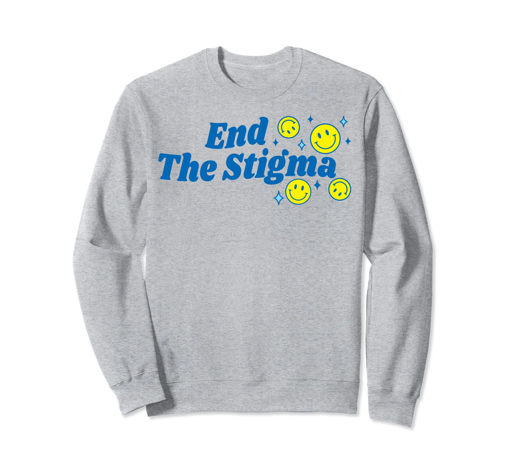 End Stigma Depression Anxiety Mental Sweatshirt - Graphic Print for Adults - T-Shirt, Sweatshirt, Hoodie