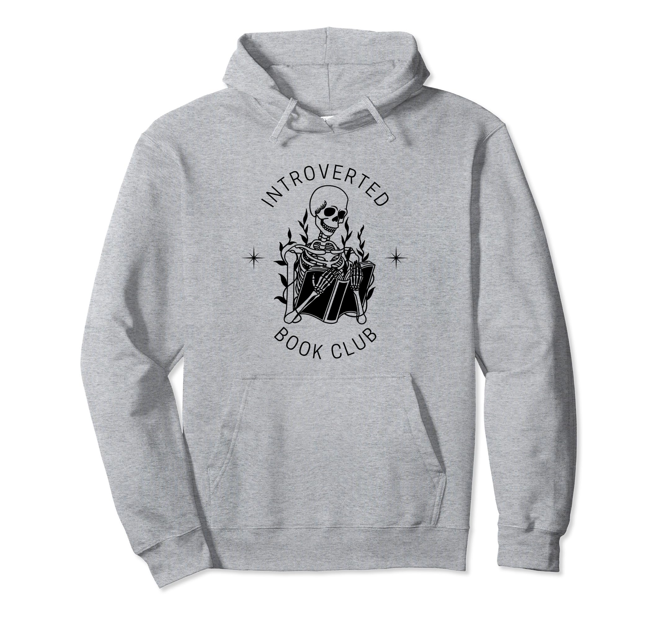 Introverted Book Club Social Club Hoodie - Fun Novelty Design Men Women - T-Shirt, Sweatshirt, Hoodie