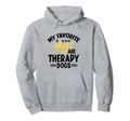 Therapy Dog Team Therapy Dog Mom Dad Hoodie - Novelty Apparel for Adults - T-Shirt, Sweatshirt, Hoodie