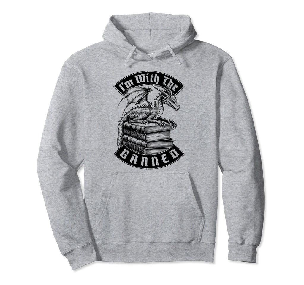 Im Banned Books Funny Book Dragon Hoodie - Aesthetic Graphic Unisex - T-Shirt, Sweatshirt, Hoodie