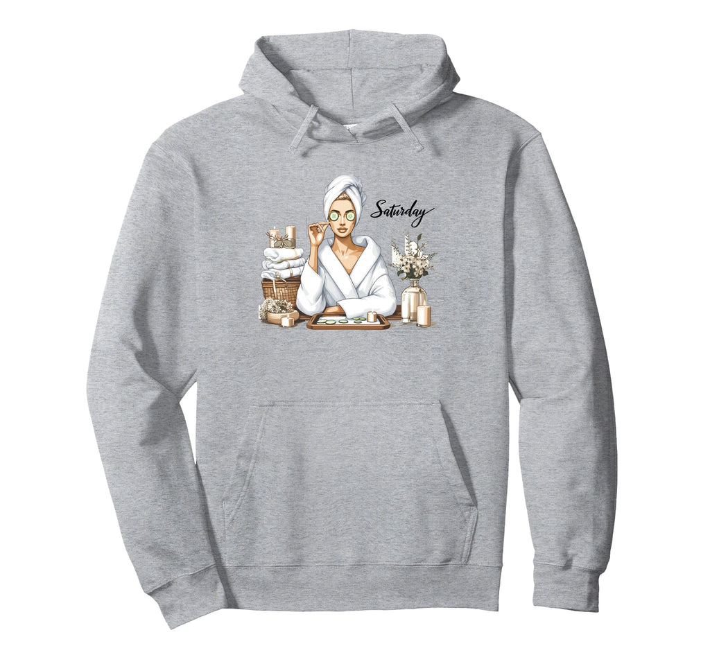 Saturday Spa Day Diva Self Care Self Hoodie - Minimalist Print Men Women - T-Shirt, Sweatshirt, Hoodie