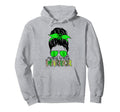 Mental Health Warrior Messy Bun Hoodie - Custom Art Print for Adults - T-Shirt, Sweatshirt, Hoodie
