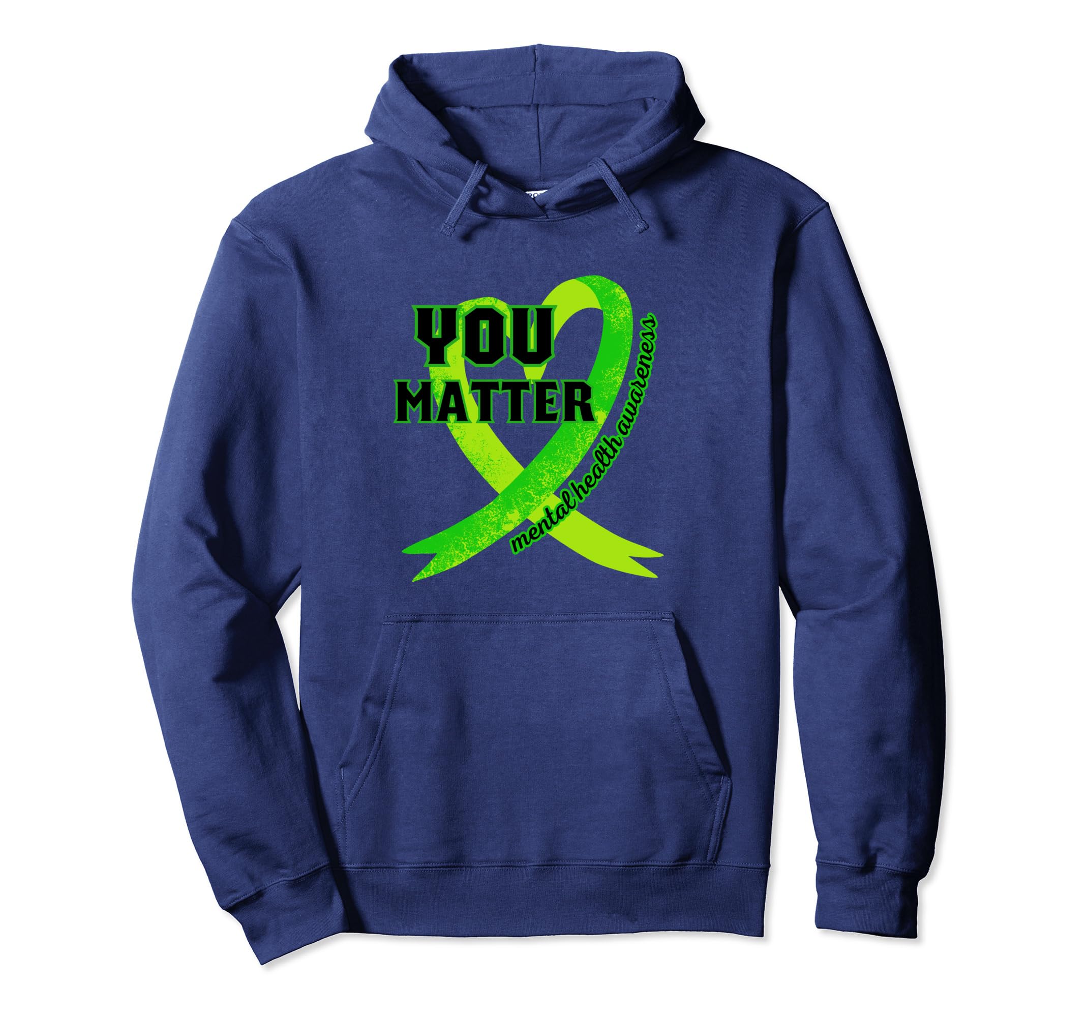 Heart Wear Green Mental Health Mental Hoodie - Trendy Graphic for Adults - T-Shirt, Sweatshirt, Hoodie