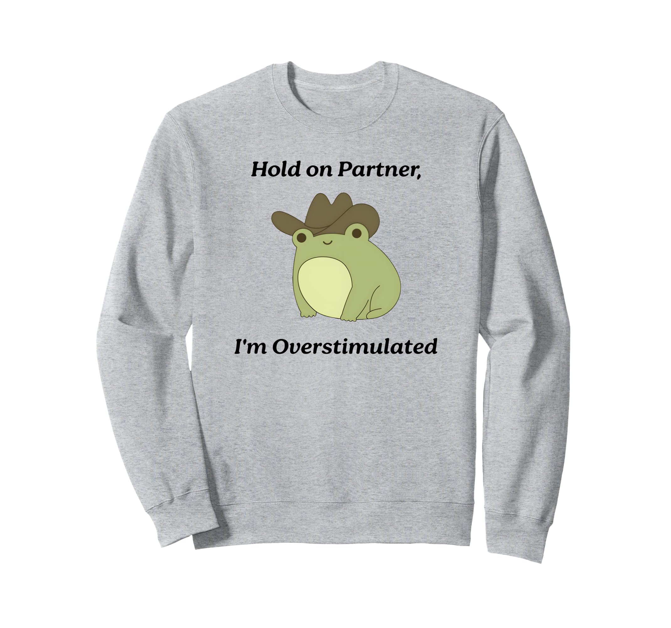 Hold Partner Im Overstimulated Meme Sweatshirt - Trendy Graphic Unisex - T-Shirt, Sweatshirt, Hoodie