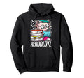 Funny Nerd Axolotl Book Reading Bookworm Hoodie - Custom Art Print Unisex - T-Shirt, Sweatshirt, Hoodie