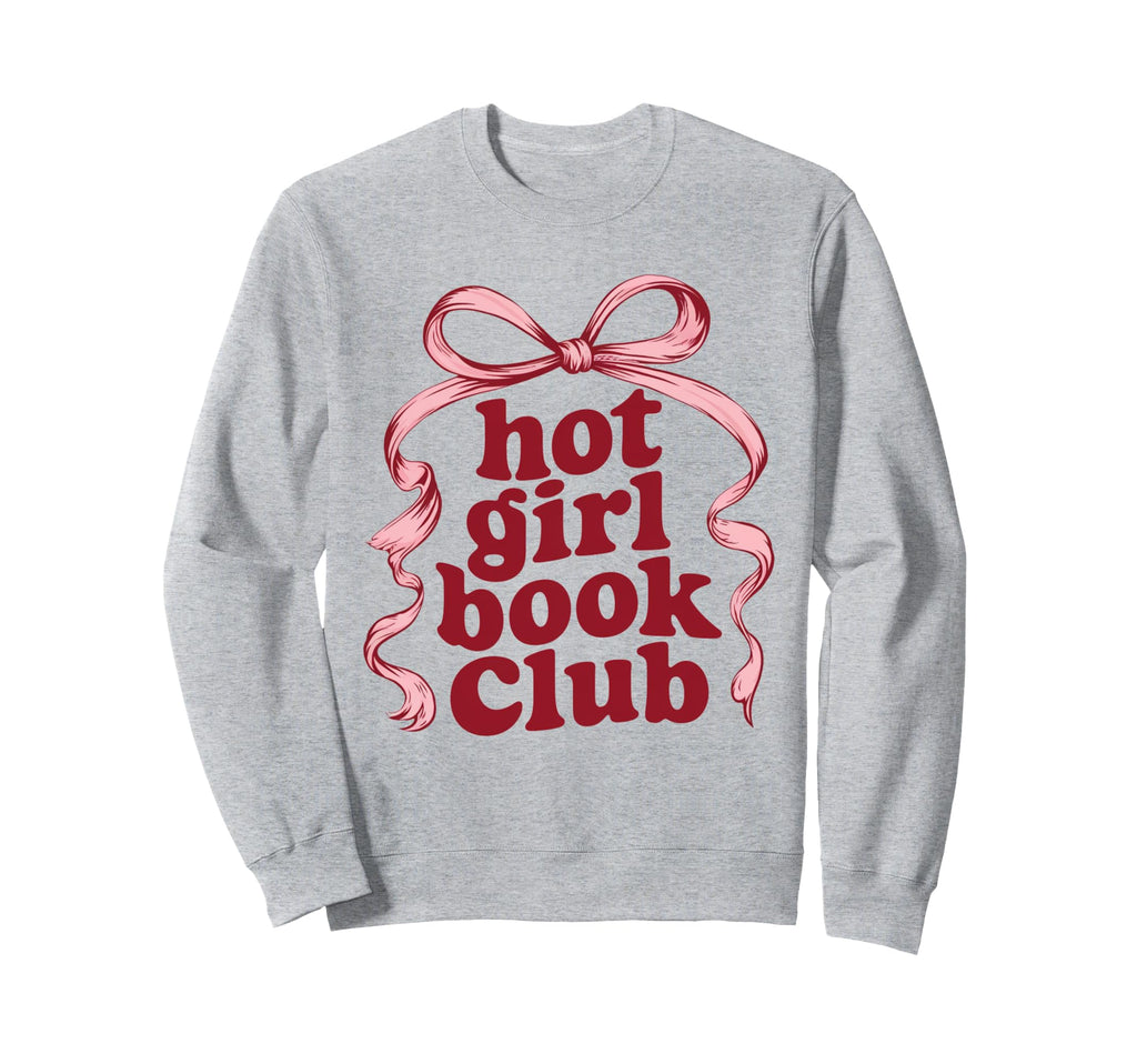 Hot Book Club Elegant Ribbon Sweatshirt - Casual Everyday Wear Men Women - T-Shirt, Sweatshirt, Hoodie