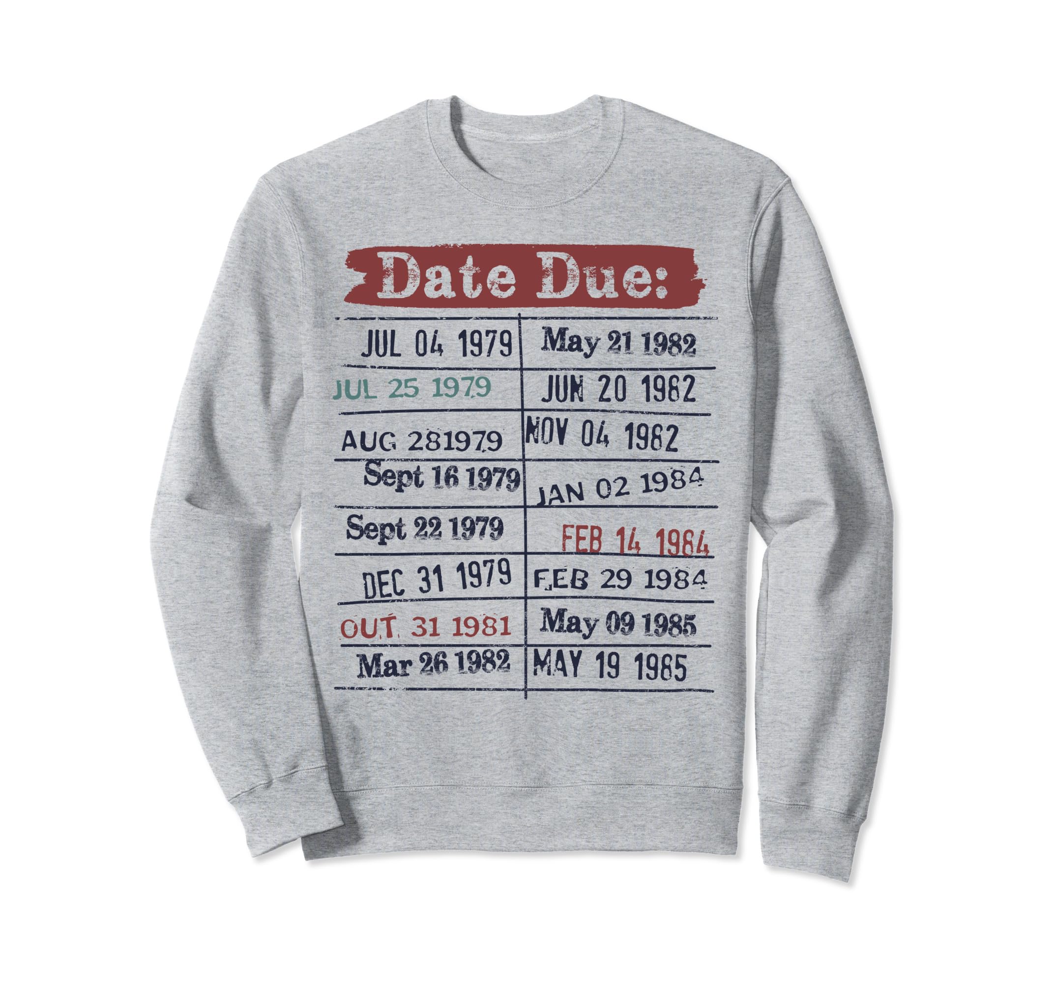 Library Checkout Overdue Book Lover Sweatshirt - Graphic Print for Adults - T-Shirt, Sweatshirt, Hoodie