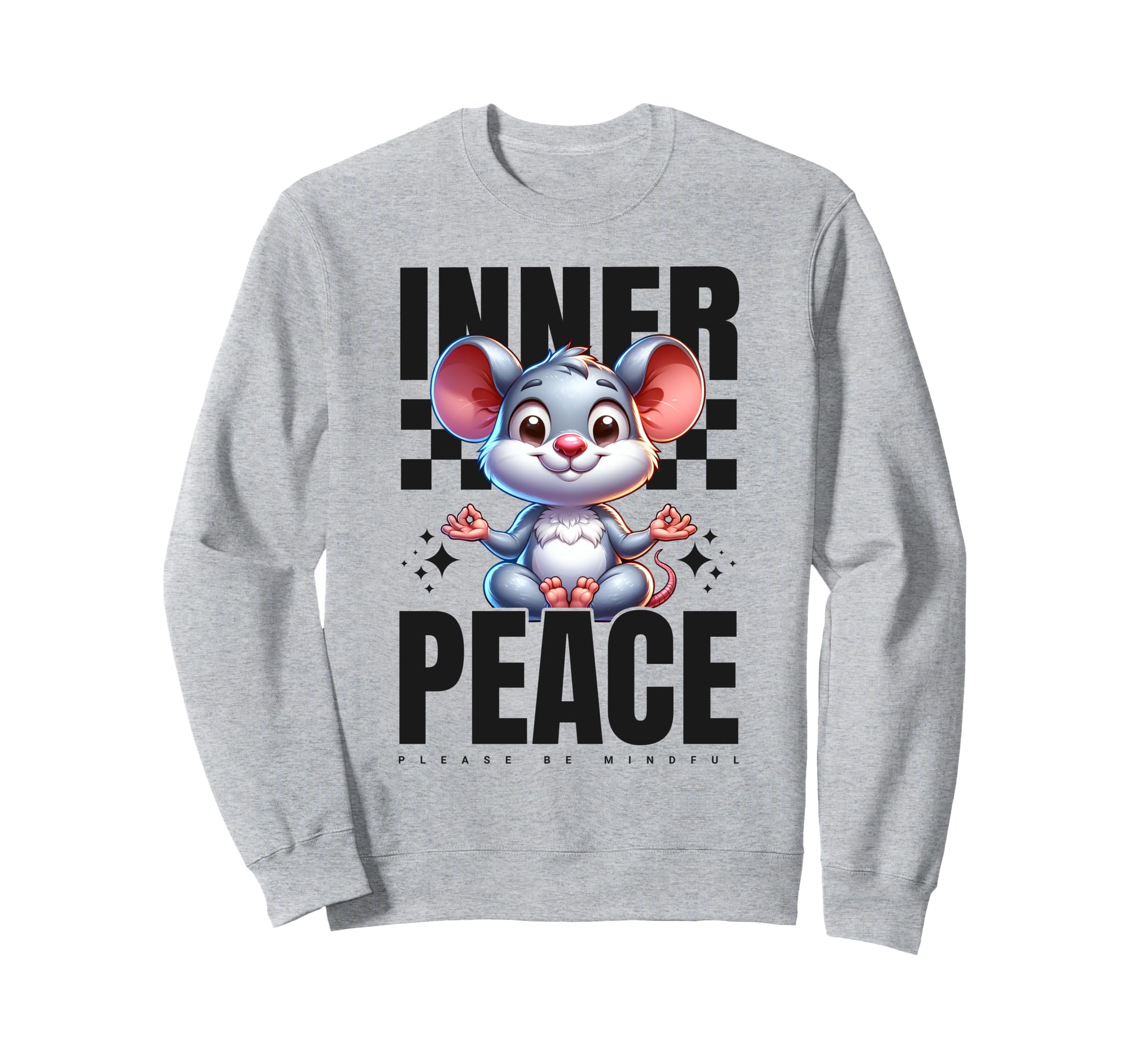 Inner Peace Meditation Zen Yoga Pose Sweatshirt - Minimalist Print Unisex - T-Shirt, Sweatshirt, Hoodie