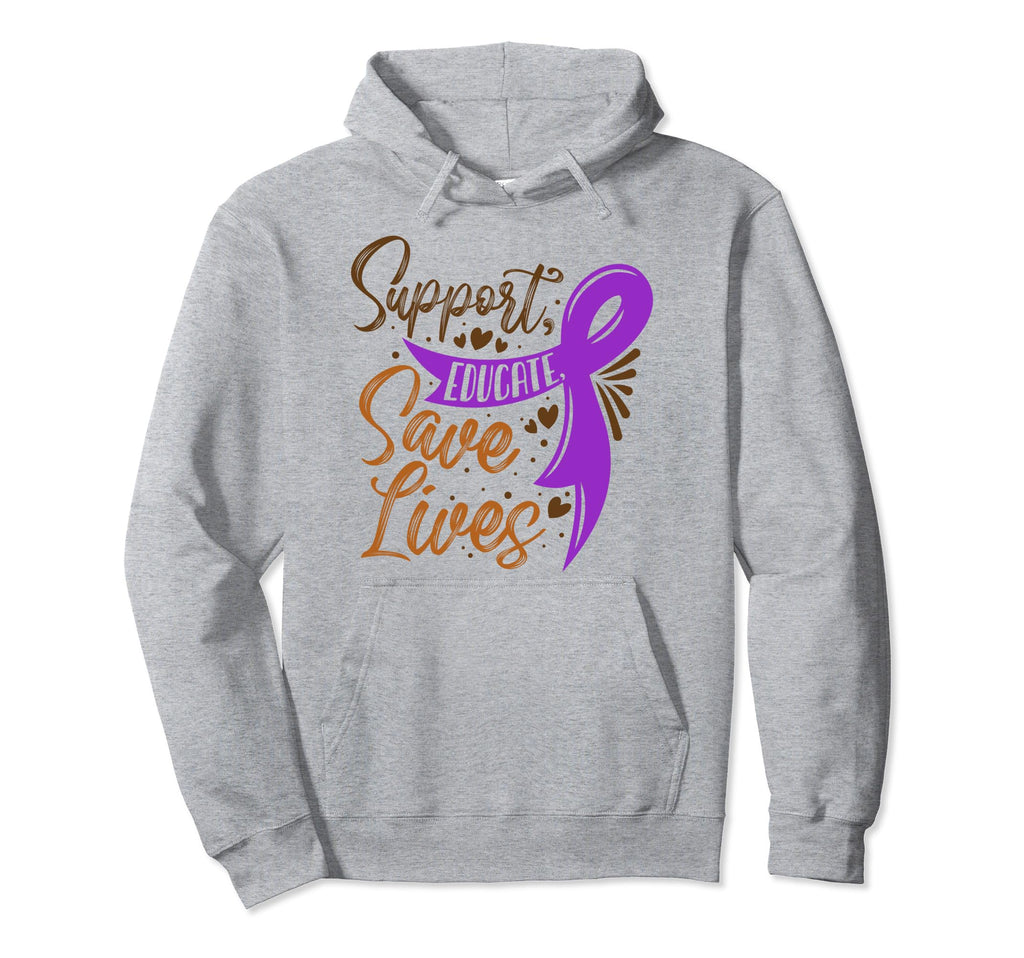 Support Educate Save Lives Suicide Awareness Hoodie - Graphic Print Unisex - T-Shirt, Sweatshirt, Hoodie