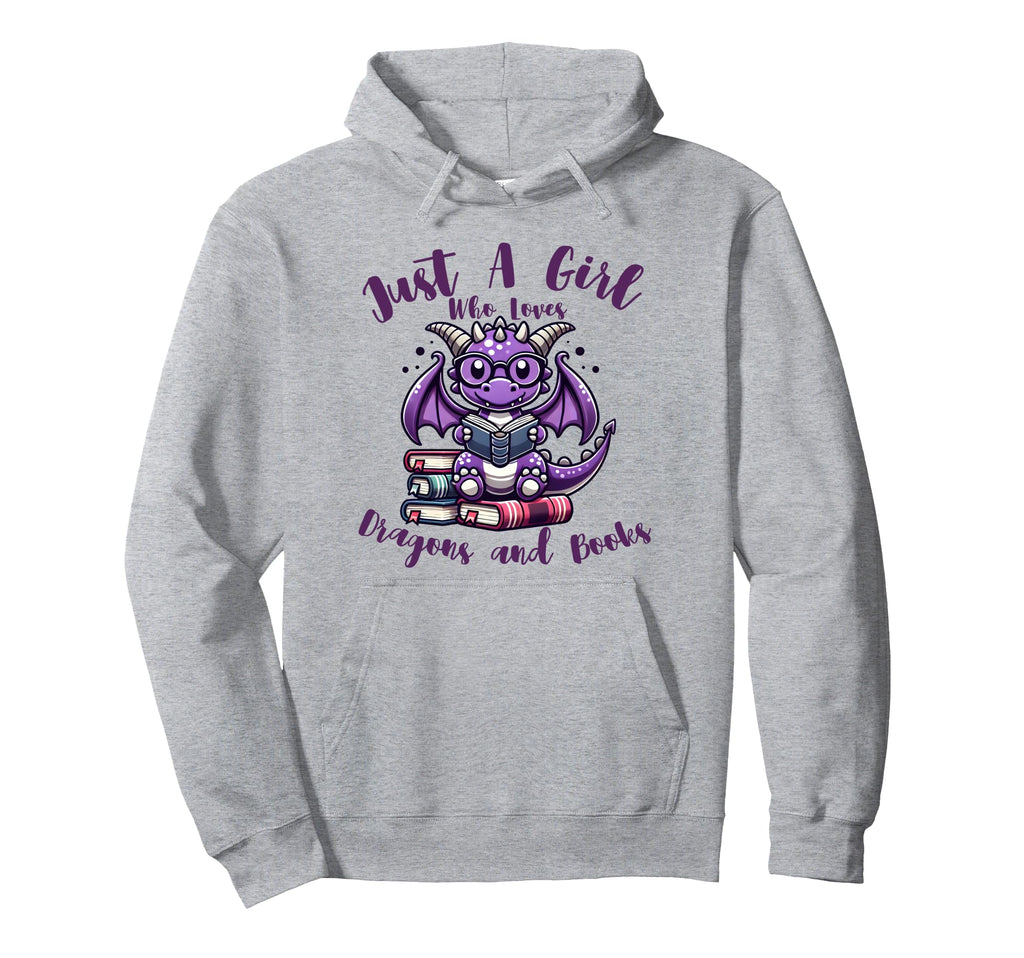 Dragon Book Reading Just Who Loves Hoodie - Fun Novelty Design Men Women - T-Shirt, Sweatshirt, Hoodie