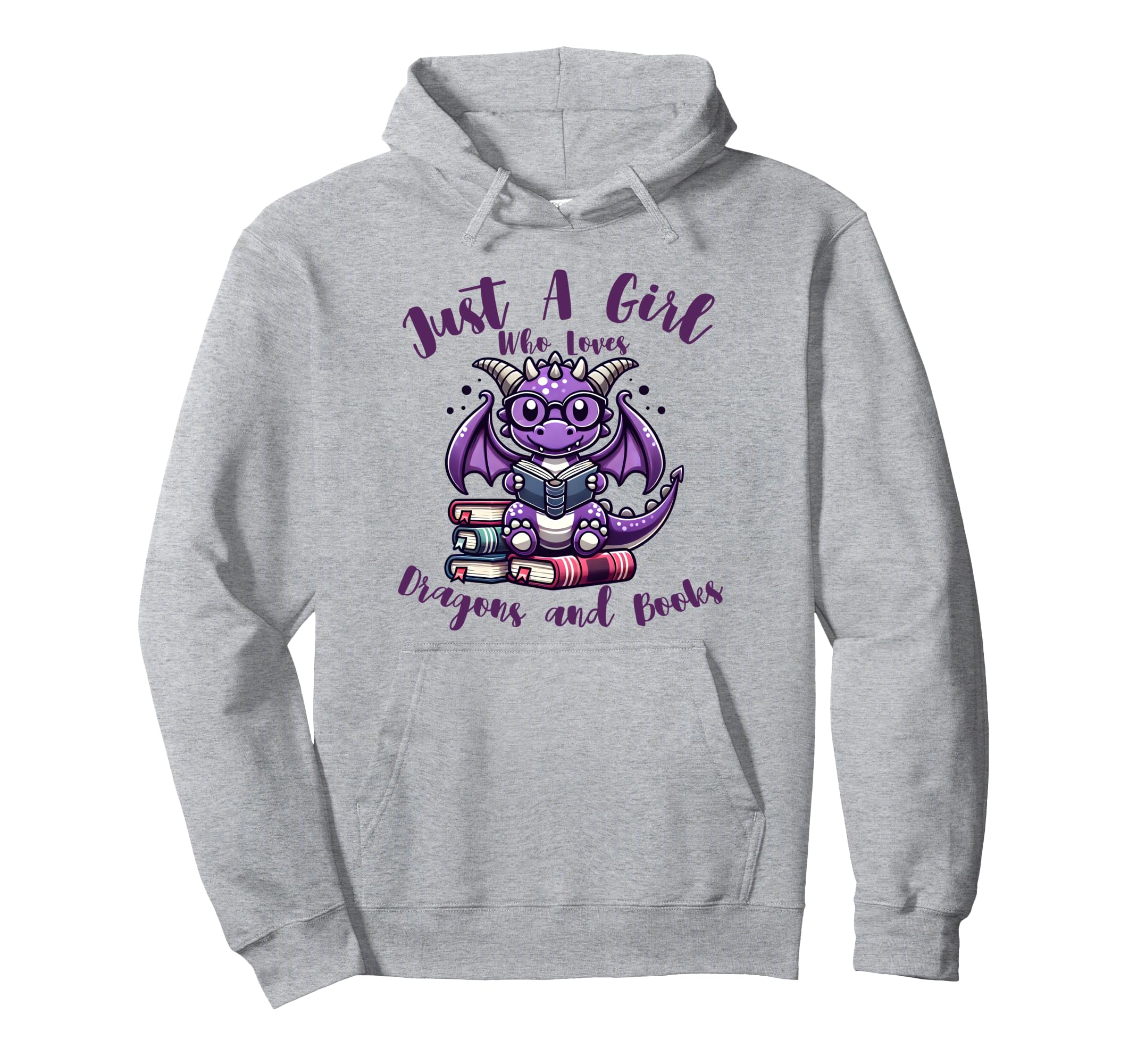 Dragon Book Reading Just Who Loves Hoodie - Fun Novelty Design Men Women - T-Shirt, Sweatshirt, Hoodie