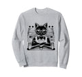 Cat Librarian Library Book Reading Sweatshirt - Streetwear Style Unisex - T-Shirt, Sweatshirt, Hoodie