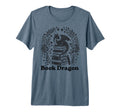 Book Dragon Reading Tri Blend T-Shirt - Graphic Print for Adults - T-Shirt, Sweatshirt, Hoodie