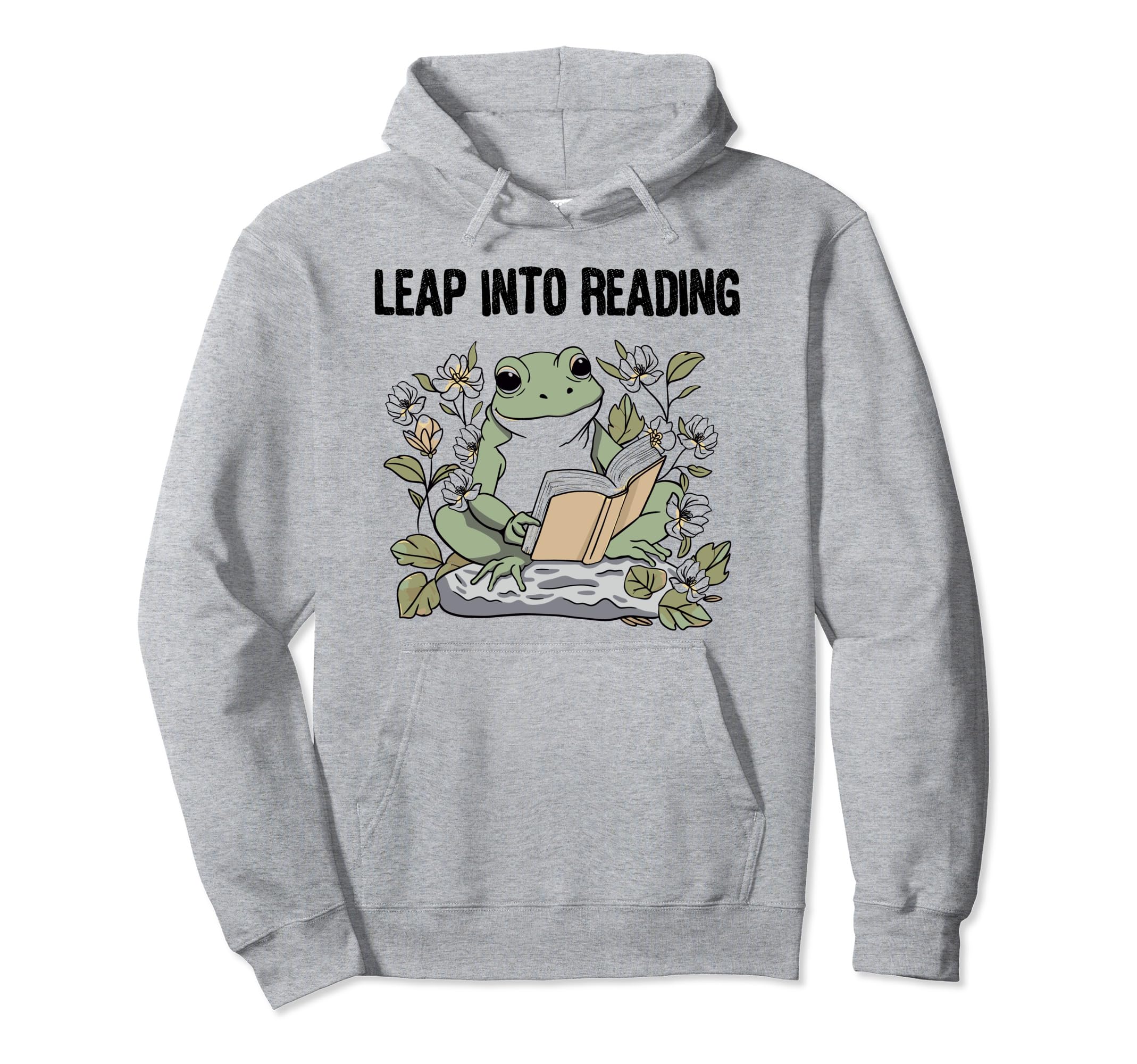Leap Into Reading Book Lover Bookish Hoodie - Minimalist Print Men Women - T-Shirt, Sweatshirt, Hoodie