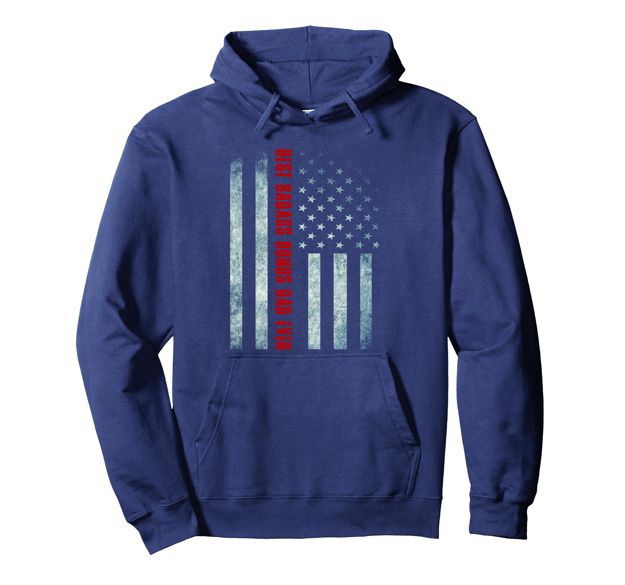 Badass Bonus Step Dad Funny Gift Best Dad Hoodie - Trendy Graphic Unisex - T-Shirt, Sweatshirt, Hoodie