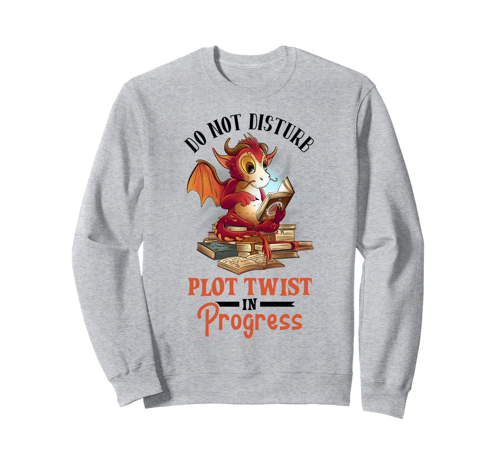 Reading Dragon Booktok Book Lover Sweatshirt - Minimalist Print Men Women - T-Shirt, Sweatshirt, Hoodie