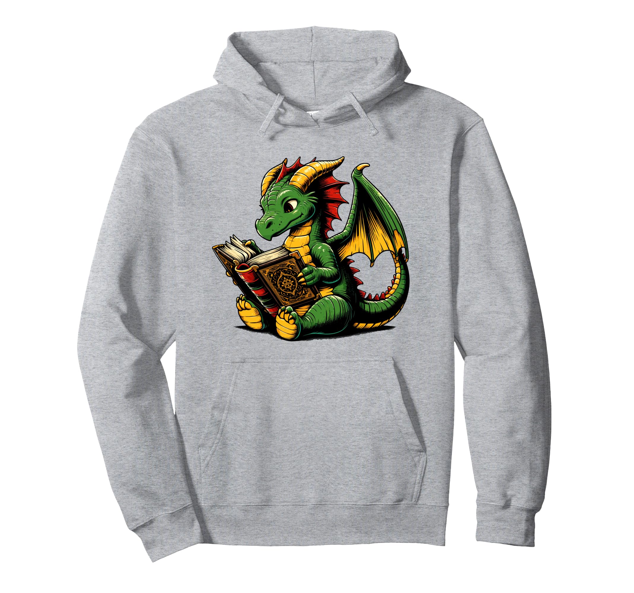 Dragon Reading Book Bookworm Books Hoodie - Aesthetic Graphic Men Women - T-Shirt, Sweatshirt, Hoodie